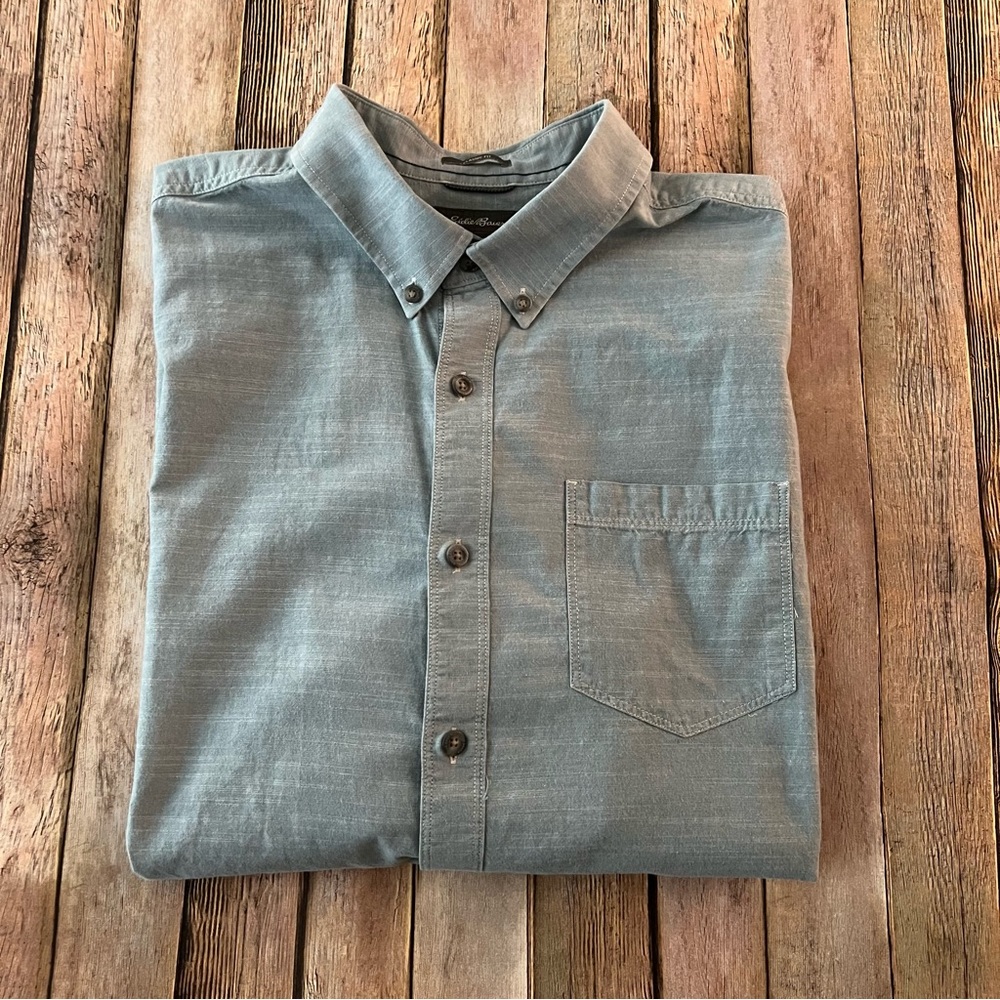 Eddie Bauer mens short sleeve casual button down shirt | size 2XL - Picture 10 of 11